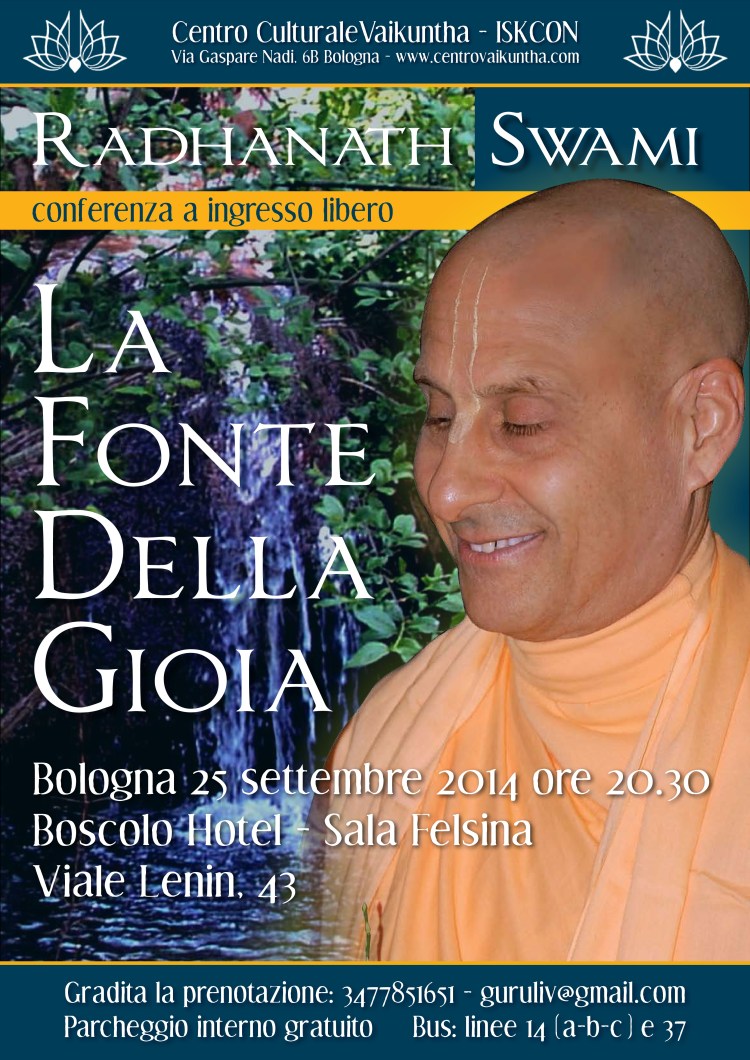 Radhanath Swami Bologna 25-9-14